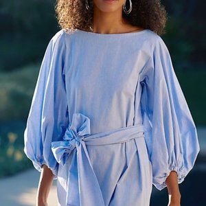 NWT Margo Baridon Chambray Maxi Dress S